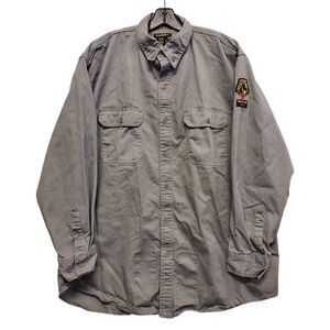BLACK STALLION FR Shirt Mens XXL Gray FLAME RESISTANCE 70E ARC 2 NFPA 2112